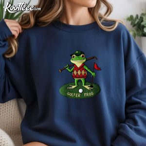 Golfer Frog Funny Embroidered Sweatshirt (4)