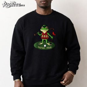Golfer Frog Funny Embroidered Sweatshirt (1)