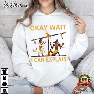 Okay Wait I Can Explain Anubis Egyptian Scale Meme T Shirt (3)