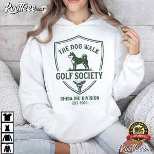Shiba Inu Golf Society The Dog Walk Graphic T Shirt (3)