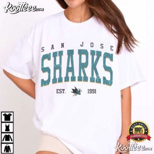 San Jose Sharks Est 1991 Ice Hockey Vintage 90s T Shirt (4)