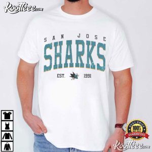 San Jose Sharks Est 1991 Ice Hockey Vintage 90s T Shirt (1)