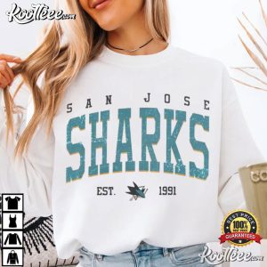 San Jose Sharks Est 1991 Ice Hockey Vintage 90s T Shirt (3)