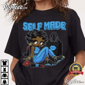 Selfmade AJ 14 University Blue Sneaker Girl T Shirt (1)