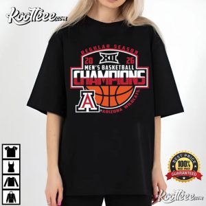 Arizona Wildcats Big 12 Champions 2026 Mens Basketball T Shirt (2)