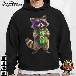 Raccoon Drinking Mountain Dew Cute Animal Funny T Shirt (2)