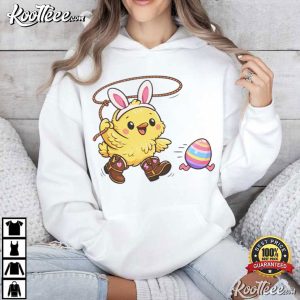 Chicken In Bunny Ears Easter T Shirt (3)