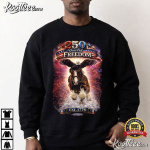 250 Years Of Freedom Patriotic Eagle And Horse T Shirt (1)