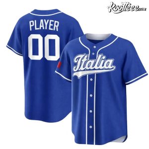 Italia Team Uniform Custom Name Number Baseball Jersey (2)