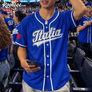 Italia Team Uniform Custom Name Number Baseball Jersey (1)