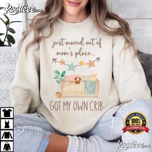 Just Moved Out Of Baby Funny Newborn Onesie T Shirt (4)