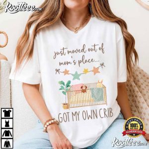 Just Moved Out Of Baby Funny Newborn Onesie T Shirt (2)