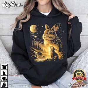 Bunny Howling To The Moon Vintage T-Shirt Bunny Howling To The Moon Vintage T Shirt (4)