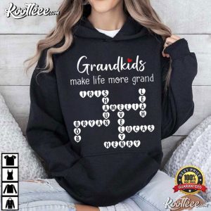 Grandkids Make Life More Grand Heart Crossword T Shirt (4)