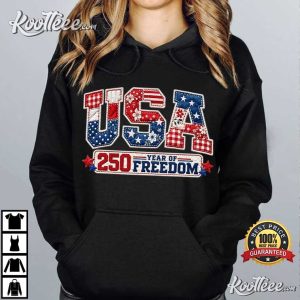 USA 250 Year Of Freedom Not A Patch America 1776–2026 T Shirt (2)