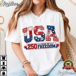 USA 250 Year Of Freedom Not A Patch America 1776–2026 T Shirt (3)
