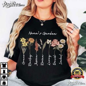Grandma's Garden Custom Birthflower Mother's Day T Shirt (4)