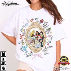 Disney Princess Retro Coquette Bows Watercolor T-Shirt Disney Princess Retro Coquette Bows Watercolor T Shirt (3)