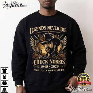 Chuck Norris RIP 1940 2026 Legends Never Die Fan Apparel T Shirt (4)