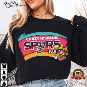 Crazy Hispanic Spurs Fan Basketball Team Pride T Shirt (1)