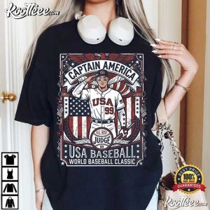 Aaron Judge Captain America USA Baseball T Shirt (2)