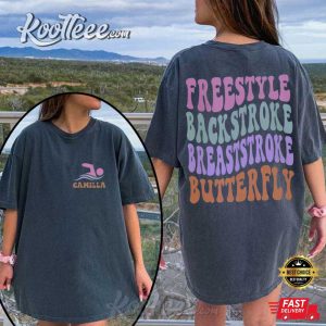 Swim Freestyle Backstroke Breaststroke Butterfly Custom Name T Shirt (2)