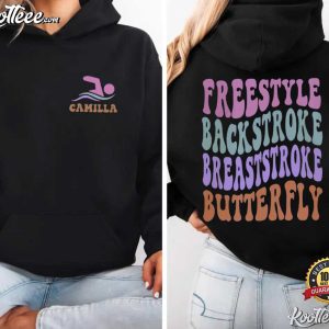 Swim Freestyle Backstroke Breaststroke Butterfly Custom Name T Shirt (3)