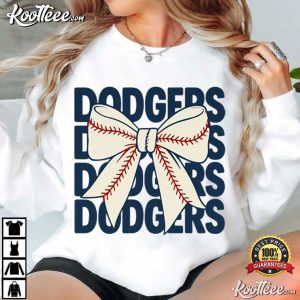 Los Angeles Dodgers Baseball Bow Game Day T Shirt (4)