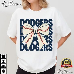 Los Angeles Dodgers Baseball Bow Game Day T Shirt (2)