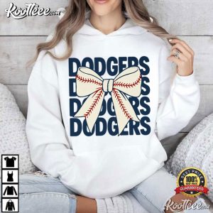 Los Angeles Dodgers Baseball Bow Game Day T Shirt (3)