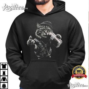 Cat Drinking Pepper Vintage Funny Cat T Shirt (4)