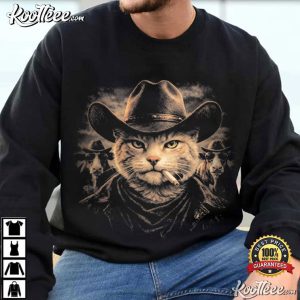 Cowboy Cat Funny Western Meme T Shirt (1)