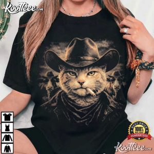 Cowboy Cat Funny Western Meme T Shirt (3)