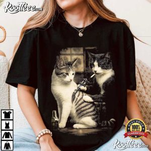 Cat Tattoo Funny Meme Graphic Parody Vintage T-Shirt Cat Tattoo Funny Meme Graphic Parody Vintage T Shirt (2)