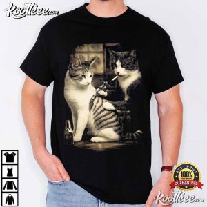 Cat Tattoo Funny Meme Graphic Parody Vintage T Shirt (3)