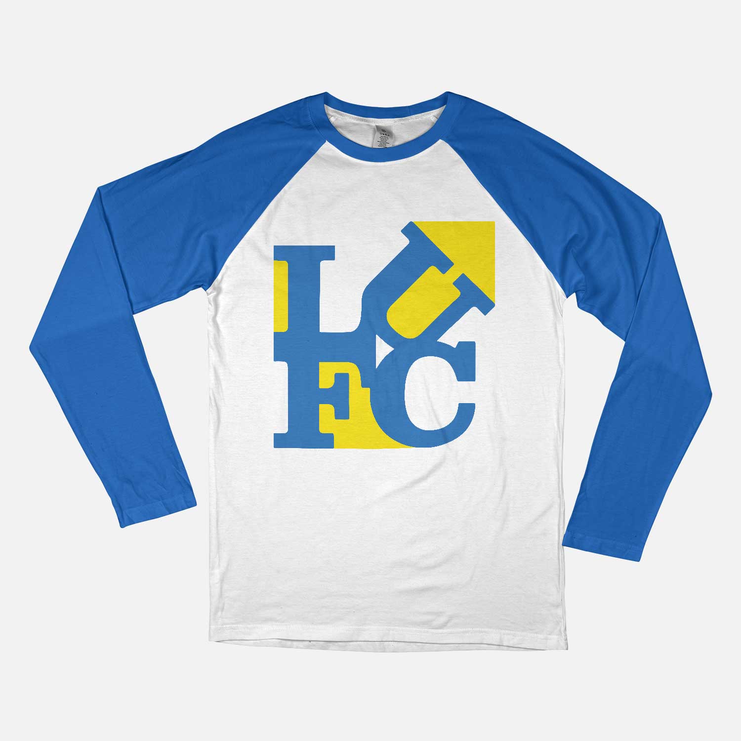 LUFC Leeds United FC Raglan Shirt LUFC Leeds United FC Raglan Shirt