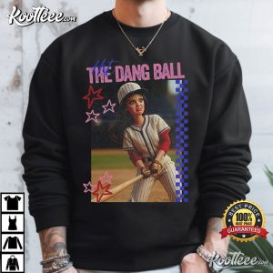 Hit The Dang Ball Baseball Retro Game Day Season T Shirt (1)