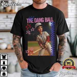Hit The Dang Ball Baseball Retro Game Day Season T Shirt (3)