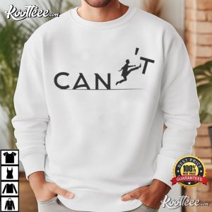 Can't With Running Figure Motivational Typography T Shirt (1)