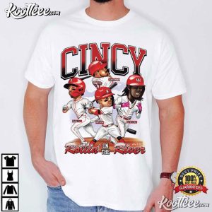 Cincinnati Baseball Cartoon Players Ohio Sports Fan T Shirt (2)