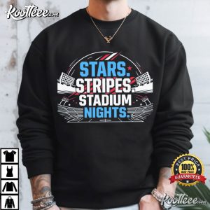 Stars Stripes Stadium Nights USA Soccer Game Day Fan T Shirt (4)