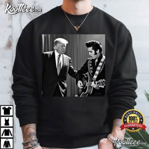 Trump And Elvis The King With The King Funny T Shirt (4)