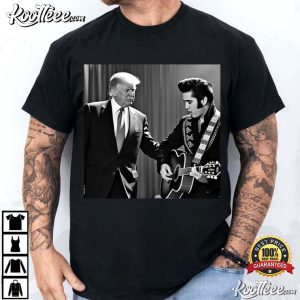 Trump And Elvis The King With The King Funny T Shirt (1)