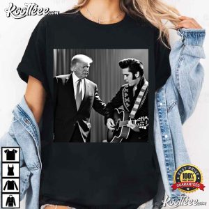 Trump And Elvis The King With The King Funny T Shirt (2)