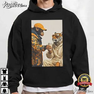 Dapper Animal Chimp Tiger Art T Shirt (1)