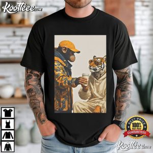 Dapper Animal Chimp Tiger Art T Shirt (3)