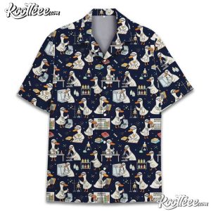 Science Teacher Goose Funny Chemistry Lab Aloha Hawaiian Shirt (4)