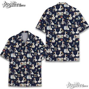 Science Teacher Goose Funny Chemistry Lab Aloha Hawaiian Shirt (2)
