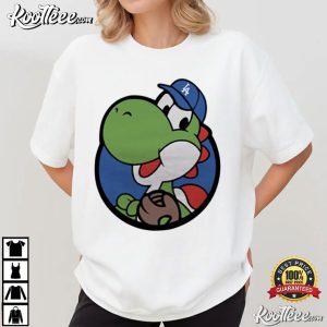 Yoshi LA Baseball Super Mario Dodgers Fan T Shirt (2)