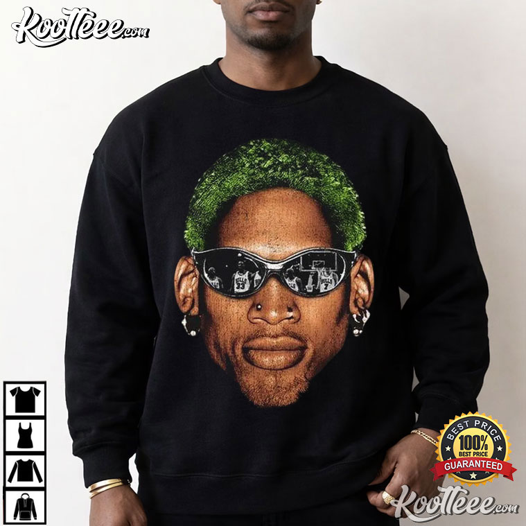 Dennis Rodman Big Face Basketball T-Shirt Dennis Rodman Big Face Basketball T-Shirt